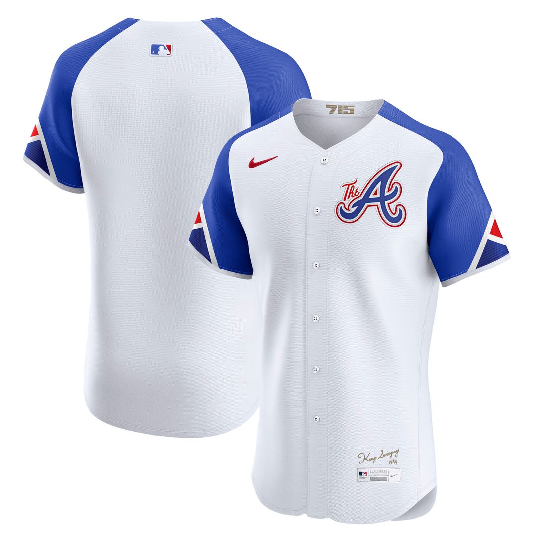 Atlanta Braves Nike City Connect Elite Jersey - White Official MLB Team Apparel Baseball Fan Gear
