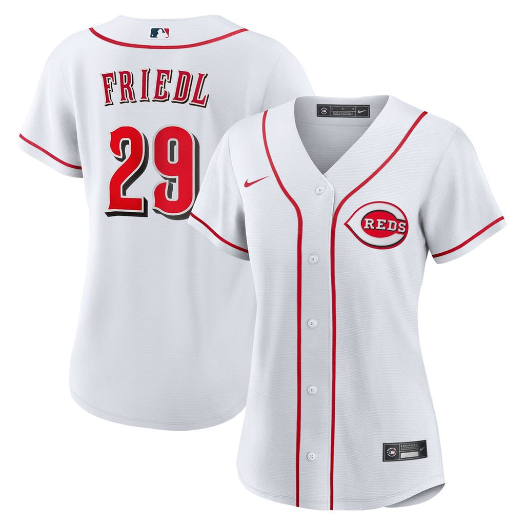 TJ Friedl Cincinnati Reds Nike Women's Home Replica Jersey - White Official MLB Team Apparel Baseball Fan Gear