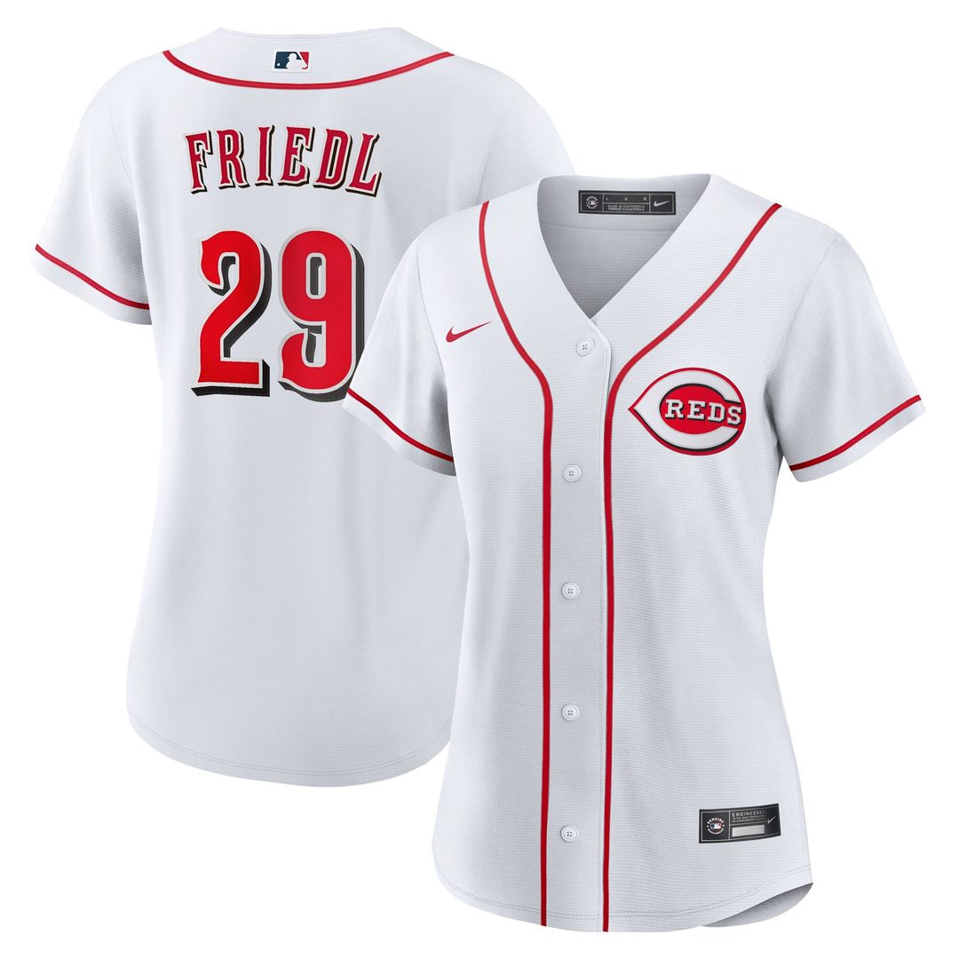 TJ Friedl Cincinnati Reds Nike Women's Home Replica Jersey - White Official MLB Team Apparel Baseball Fan Gear