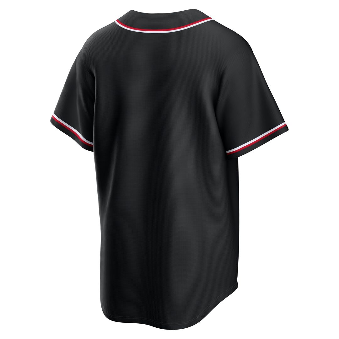 Cleveland Guardians Nike Fashion Replica Black Out Jersey Official MLB Team Apparel Baseball Fan Gear