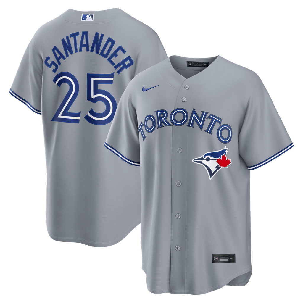 Anthony Santander Toronto Blue Jays Nike Road Replica Jersey - Gray Official MLB Team Apparel Baseball Fan Gear