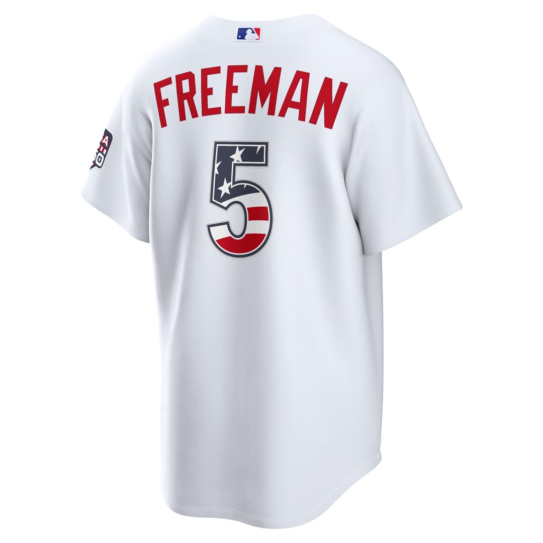 Freddie Freeman Los Angeles Dodgers Nike USA 250 Fourth of July Home Stadium Jersey - White Official MLB Team Apparel Baseball Fan Gear