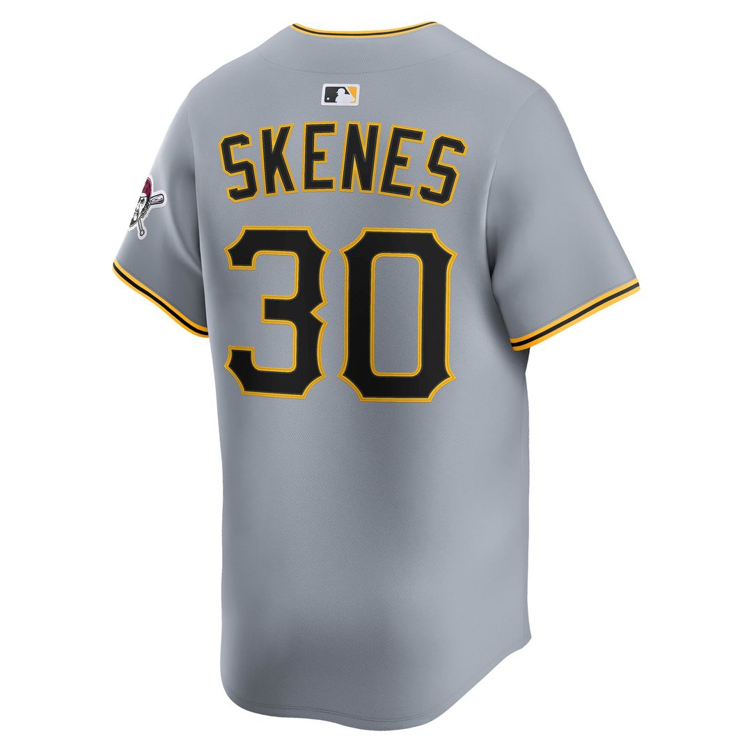 Paul Skenes Pittsburgh Pirates Nike Road Limited Player Jersey - Gray Official MLB Team Apparel Baseball Fan Gear