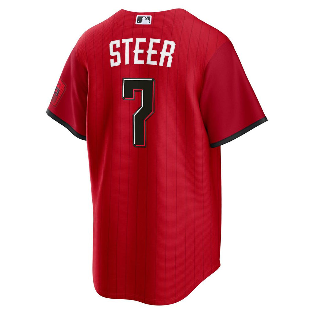 Spencer Steer Cincinnati Reds Nike 2026 City Connect Stadium Jersey - Red Official MLB Team Apparel Baseball Fan Gear