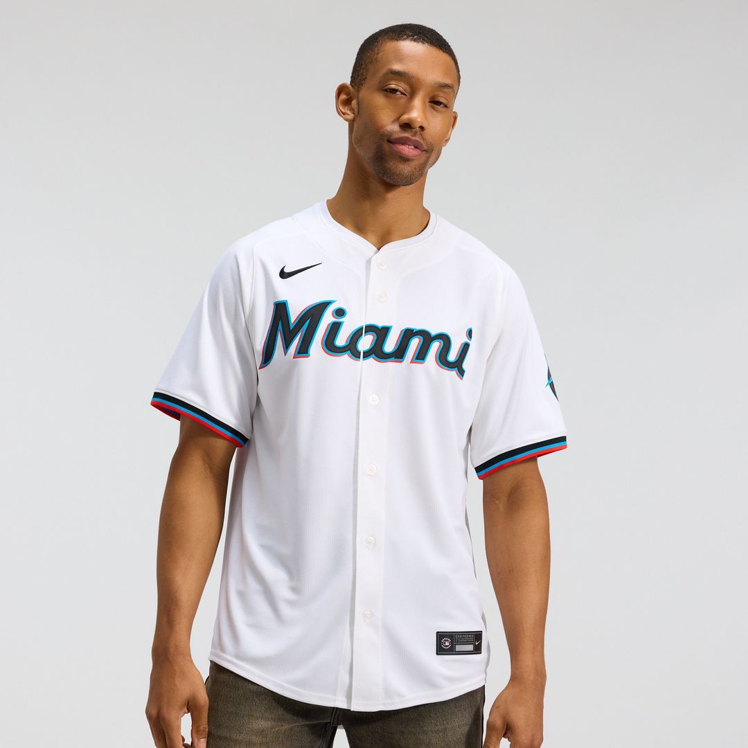 Miami Marlins Nike Home Limited Jersey - White Official MLB Team Apparel Baseball Fan Gear