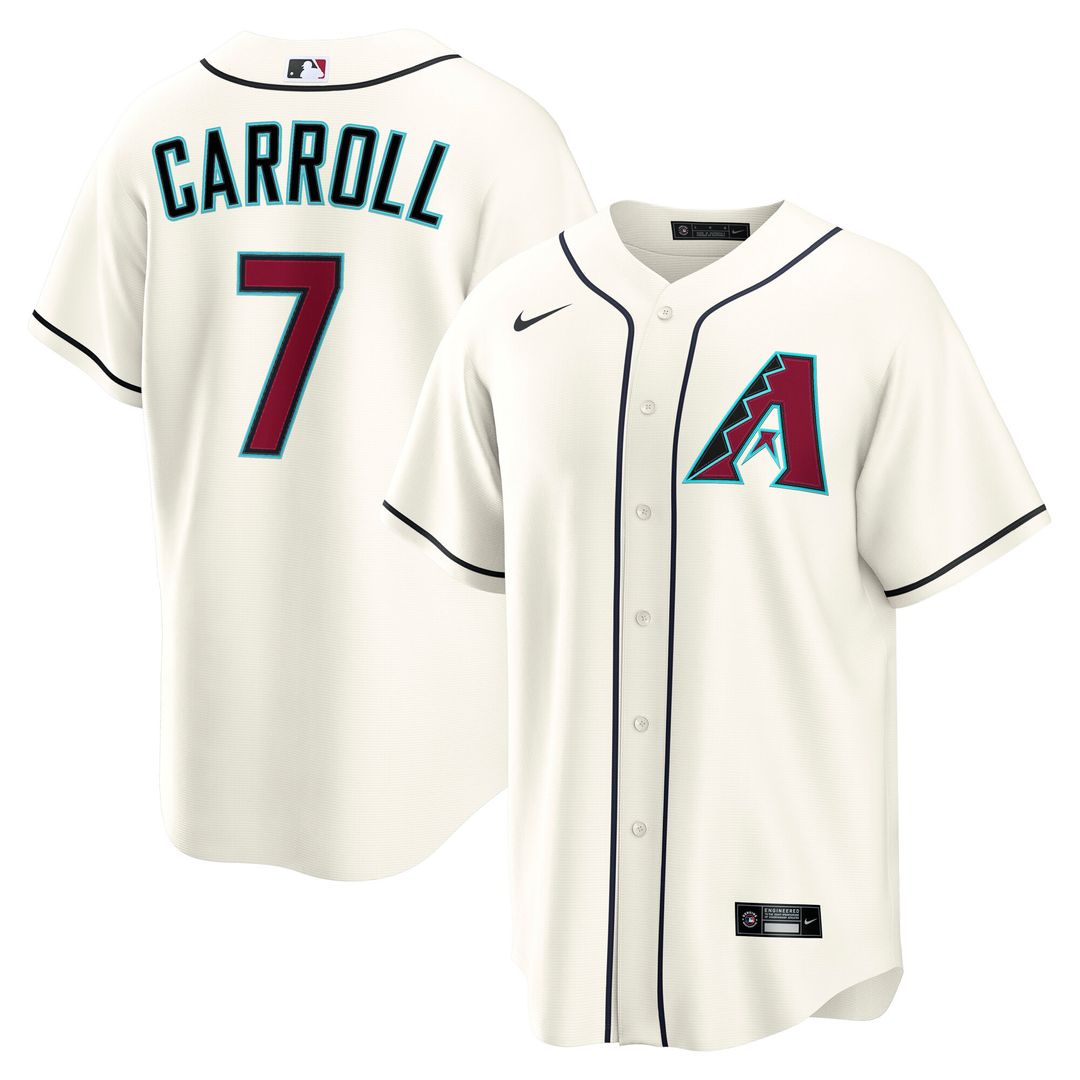 Corbin Carroll Arizona Diamondbacks Nike Home Replica Jersey - Cream Official MLB Team Apparel Baseball Fan Gear