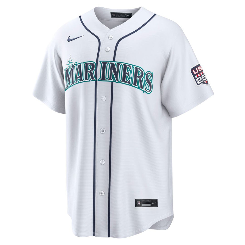 Cal Raleigh Seattle Mariners Nike USA 250 Fourth of July Home Stadium Jersey - White Official MLB Team Apparel Baseball Fan Gear