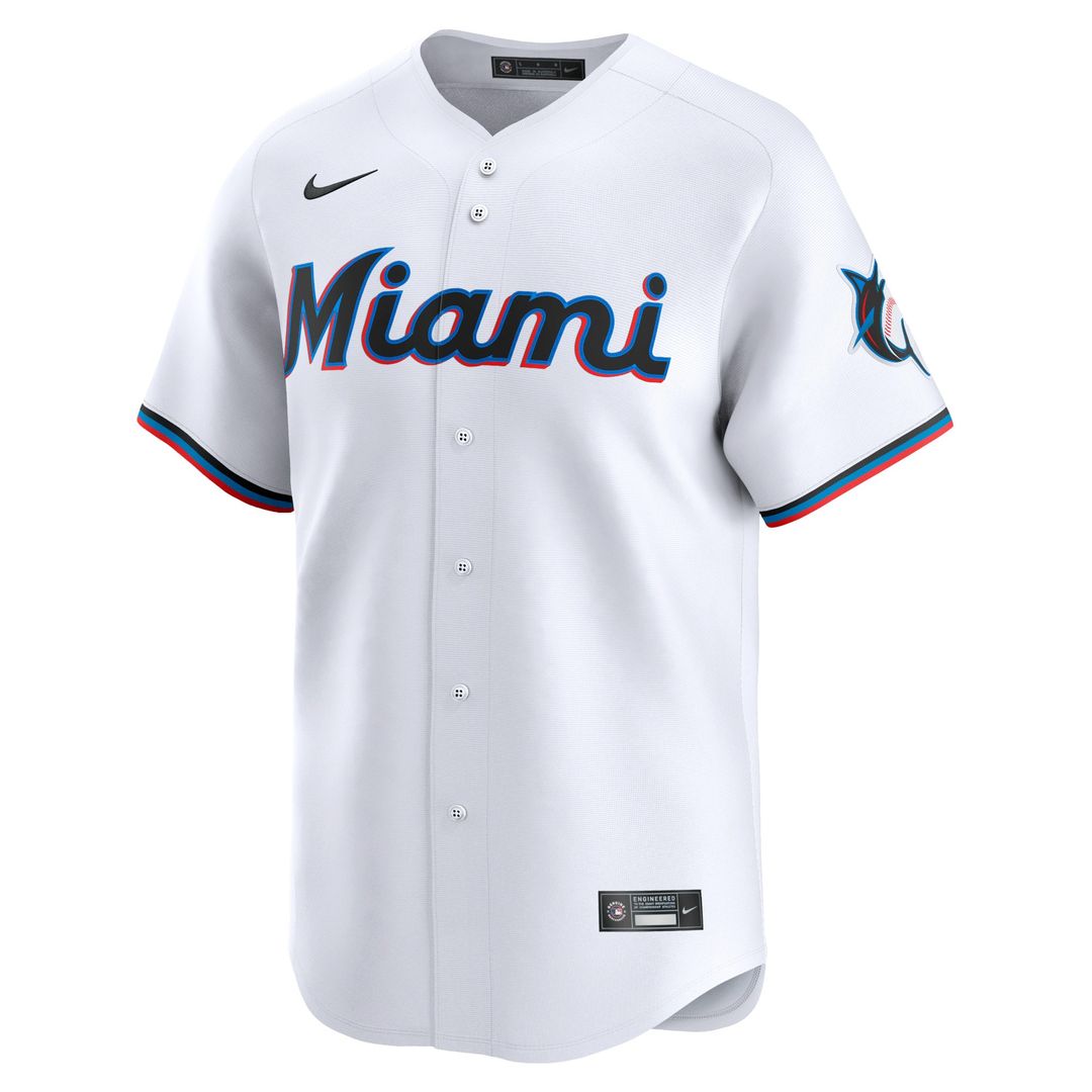 Sandy Alcantara Miami Marlins Nike Home Limited Player Jersey - White Official MLB Team Apparel Baseball Fan Gear