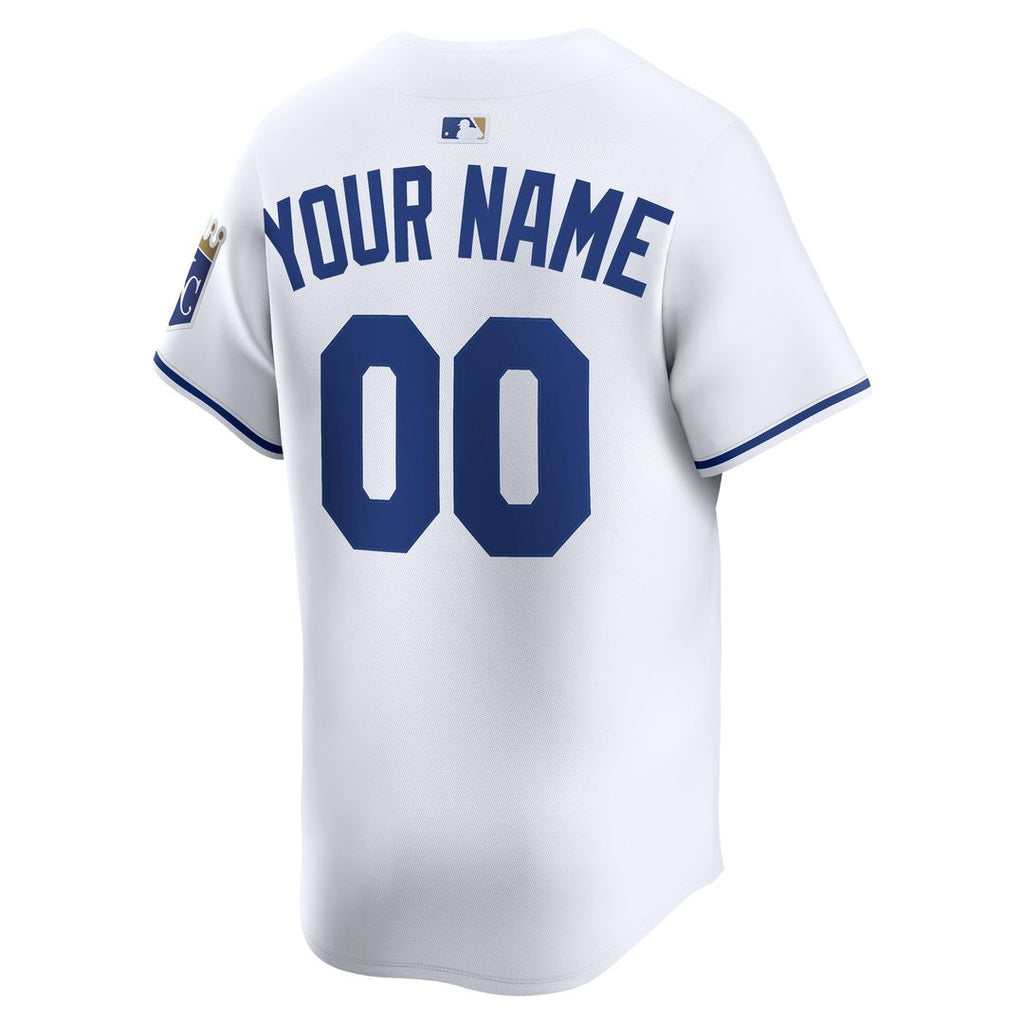 Kansas City Royals Nike Home Limited Custom Jersey - White Official MLB Team Apparel Baseball Fan Gear