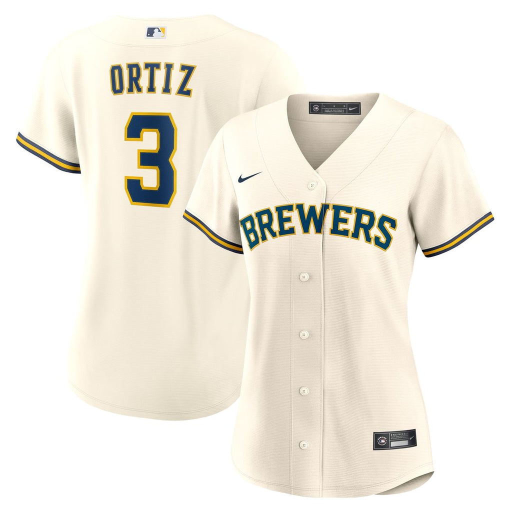 Joey Ortiz Milwaukee Brewers Nike Women's Home Replica Jersey - Cream Official MLB Team Apparel Baseball Fan Gear