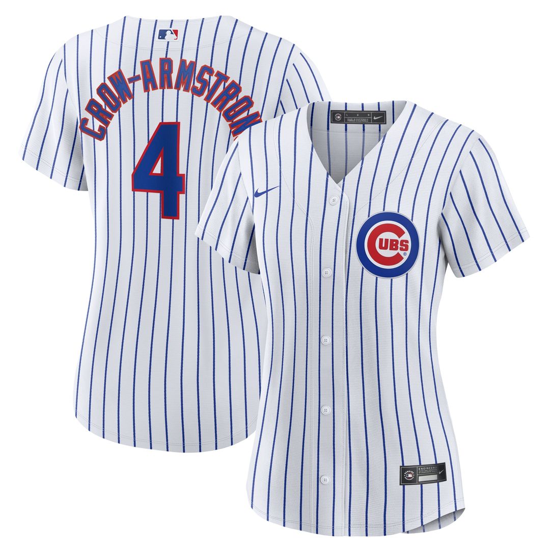 Pete Crow-Armstrong Chicago Cubs Nike Women's Home Replica Jersey - White Official MLB Team Apparel Baseball Fan Gear