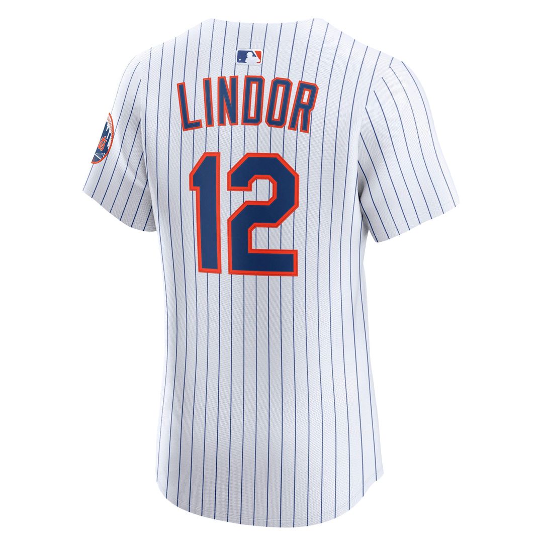 Francisco Lindor New York Mets Nike Home Elite Player Jersey - White Official MLB Team Apparel Baseball Fan Gear
