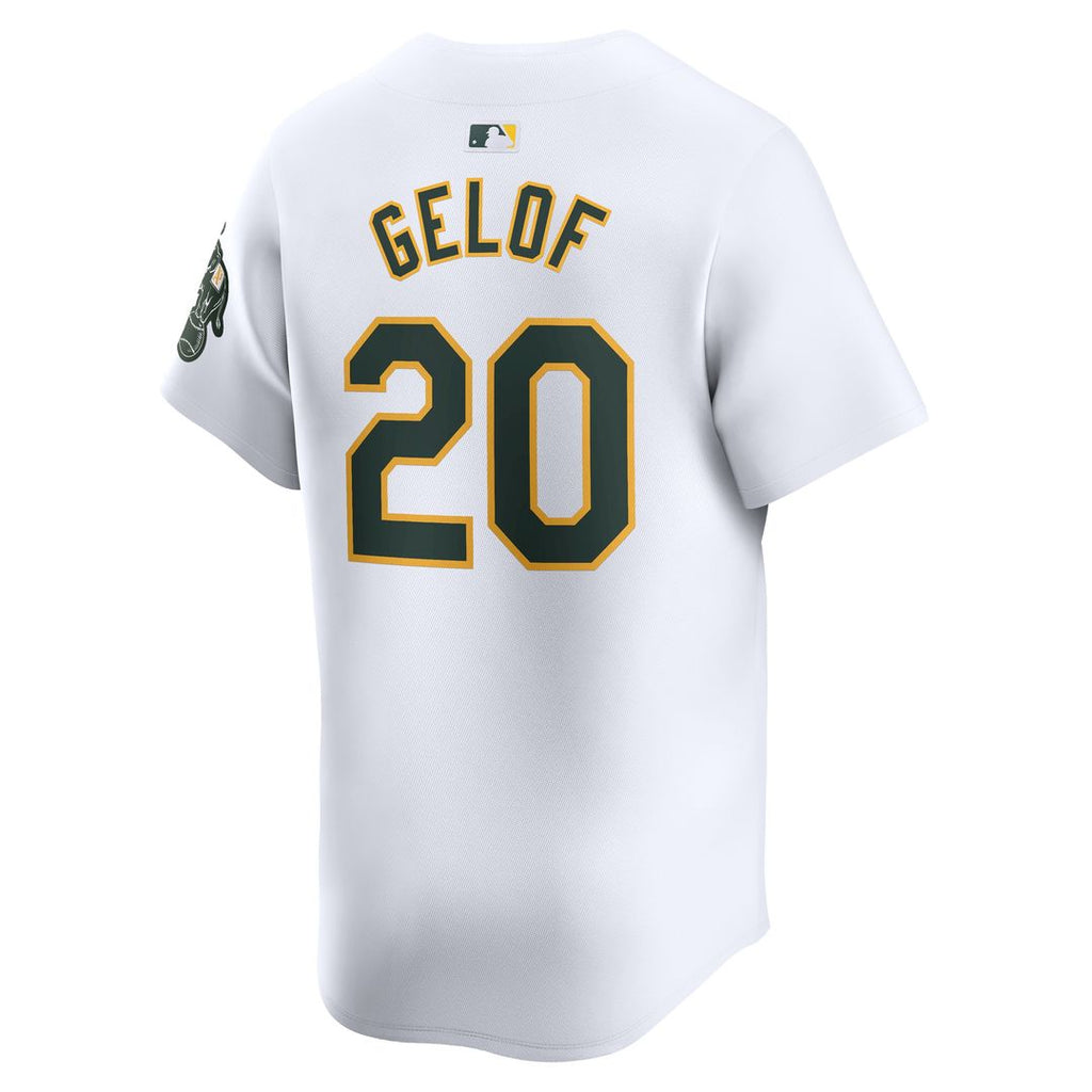 Zack Gelof Athletics Nike Home Limited Player Jersey - White Official MLB Team Apparel Baseball Fan Gear