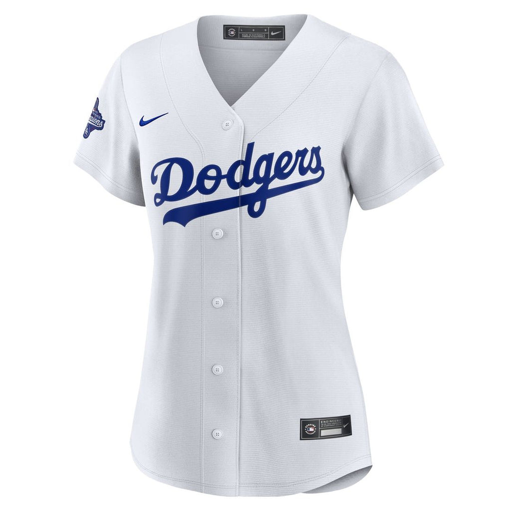 Clayton Kershaw Los Angeles Dodgers Nike Women's Home 2025 World Series Champions Replica Jersey - White Official MLB Team Apparel Baseball Fan Gear