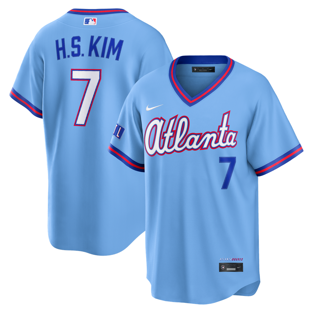 Ha-Seong Kim Atlanta Braves Nike 2026 City Connect Stadium Jersey - Powder Blue Official MLB Team Apparel Baseball Fan Gear