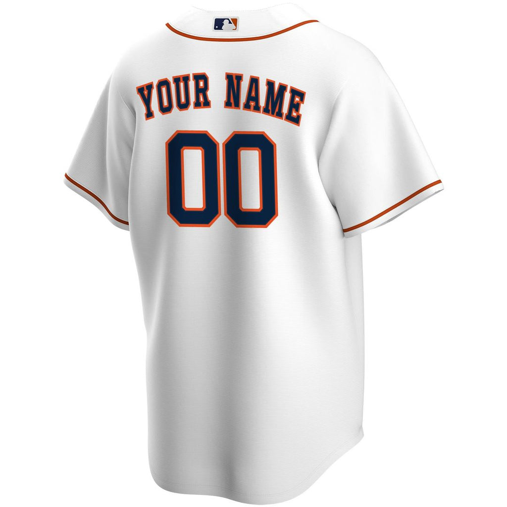 Houston Astros Nike Home Replica Custom Jersey - White Official MLB Team Apparel Baseball Fan Gear