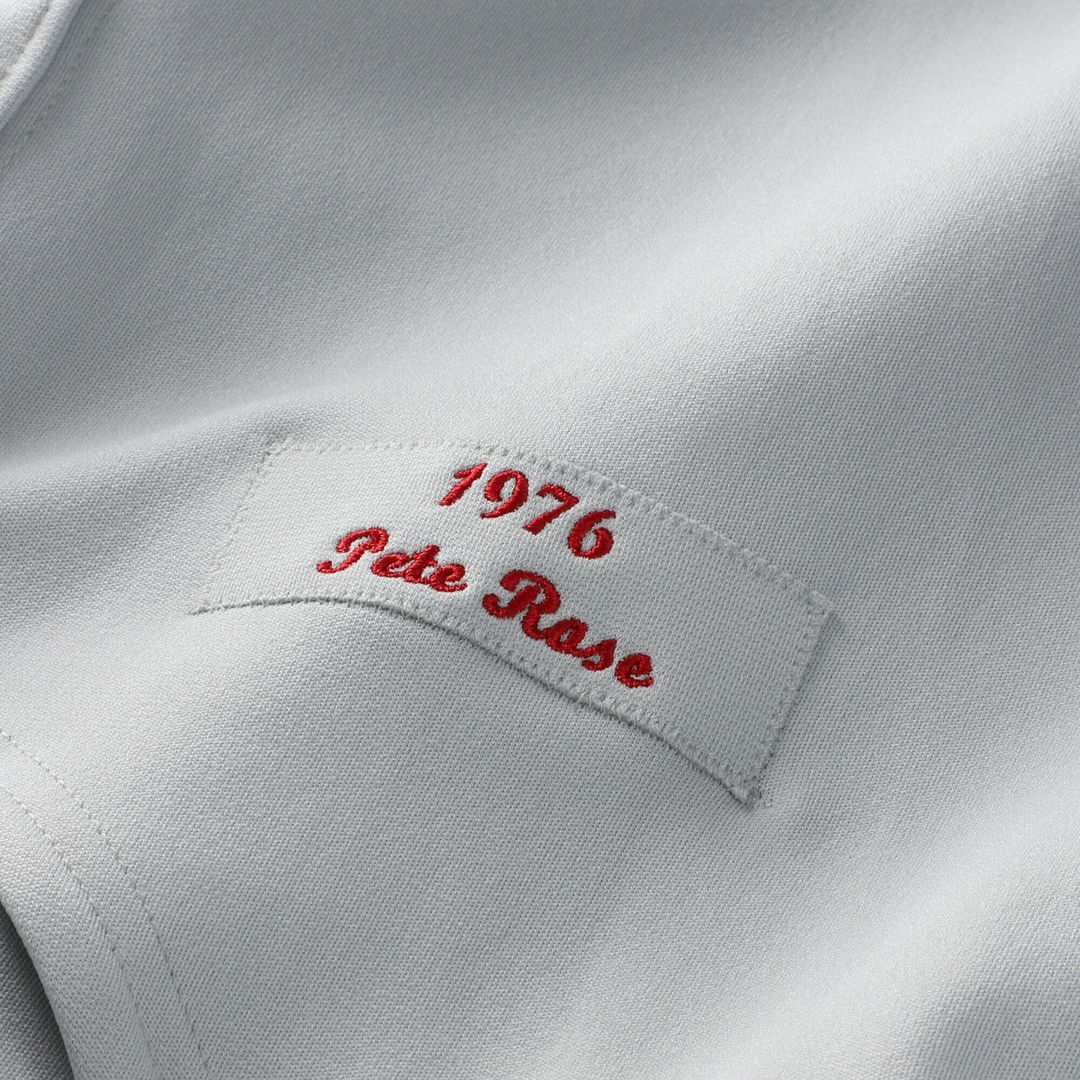 Pete Rose Cincinnati Reds Mitchell & Ness 1976 Authentic Jersey - Gray Official MLB Team Apparel Baseball Fan Gear