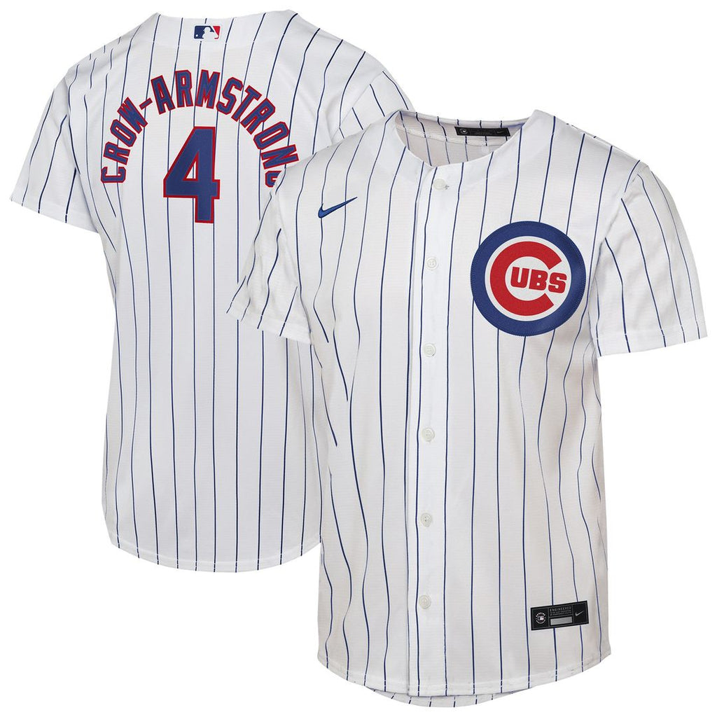 Pete Crow-Armstrong Chicago Cubs Nike Youth Home Replica Player Jersey - White Official MLB Team Apparel Baseball Fan Gear