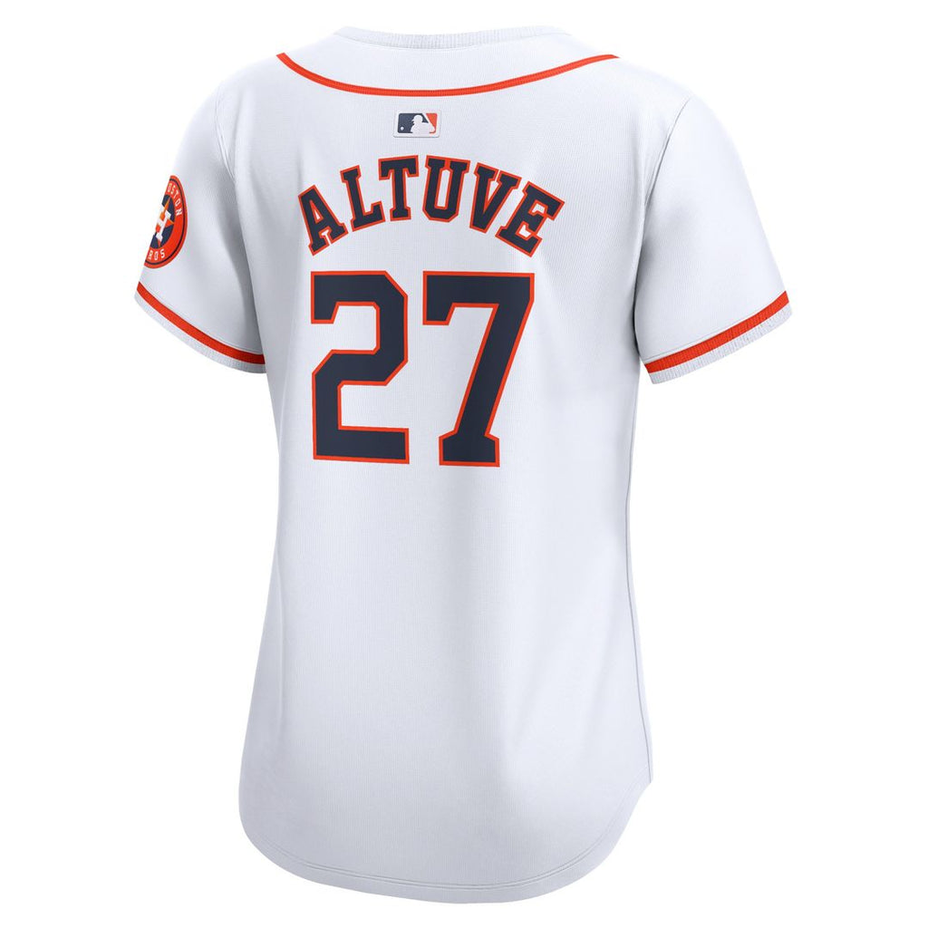 Jose Altuve Houston Astros Nike Women's Home Limited Player Jersey - White Official MLB Team Apparel Baseball Fan Gear