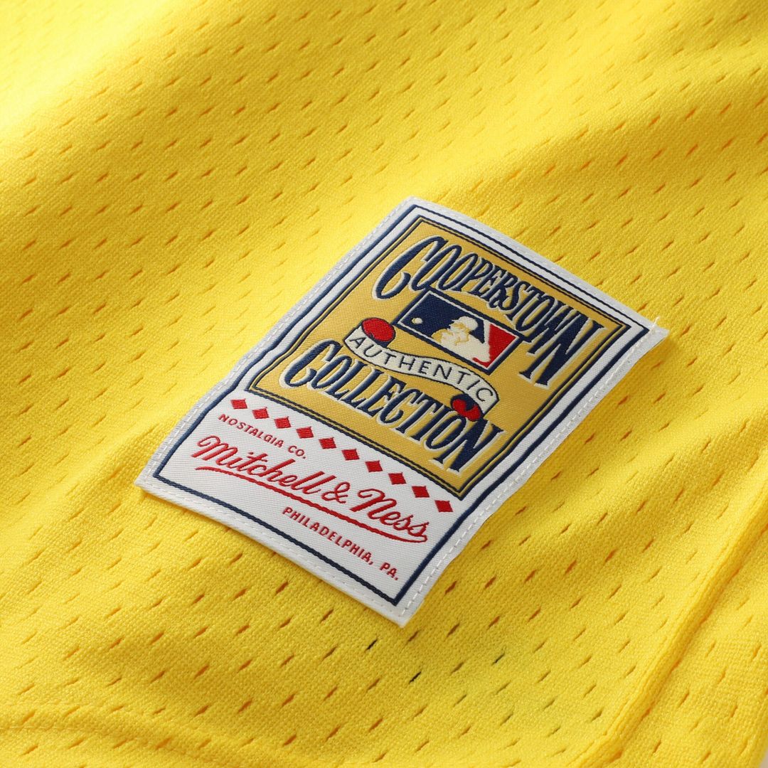 Rickey Henderson Athletics Mitchell & Ness Authentic Batting Practice Jersey - Yellow Official MLB Team Apparel Baseball Fan Gear