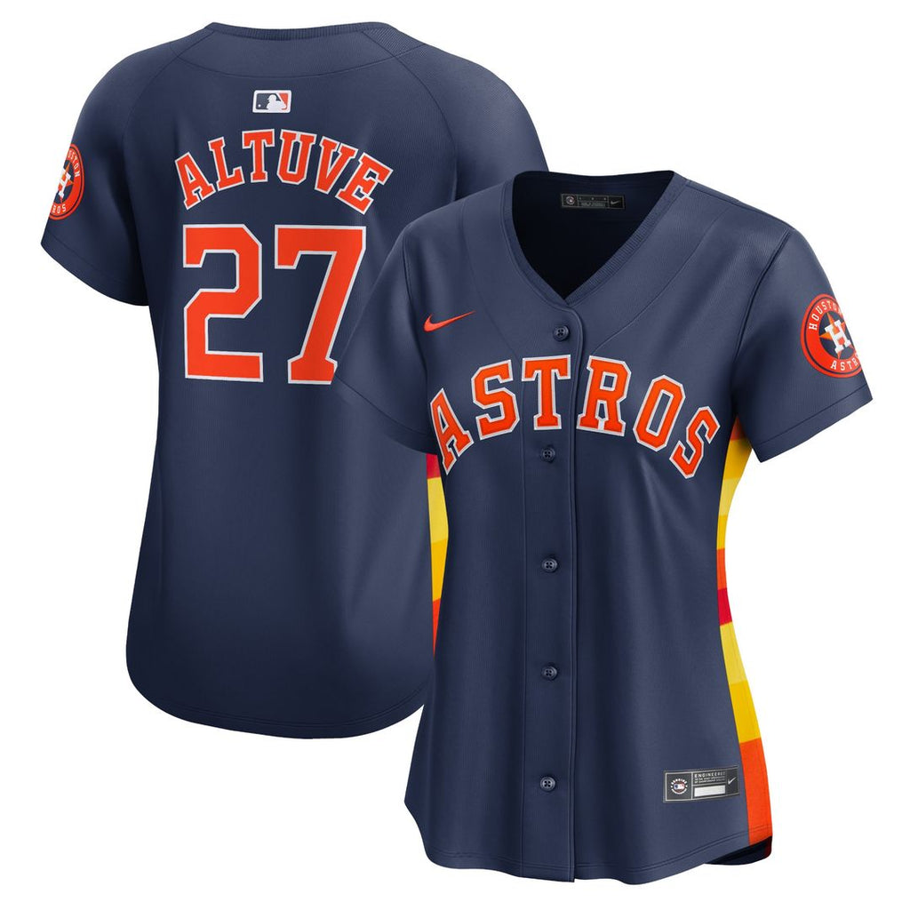 Jose Altuve Houston Astros Nike Women's Alternate Limited Player Jersey – Navy Official MLB Team Apparel Baseball Fan Gear