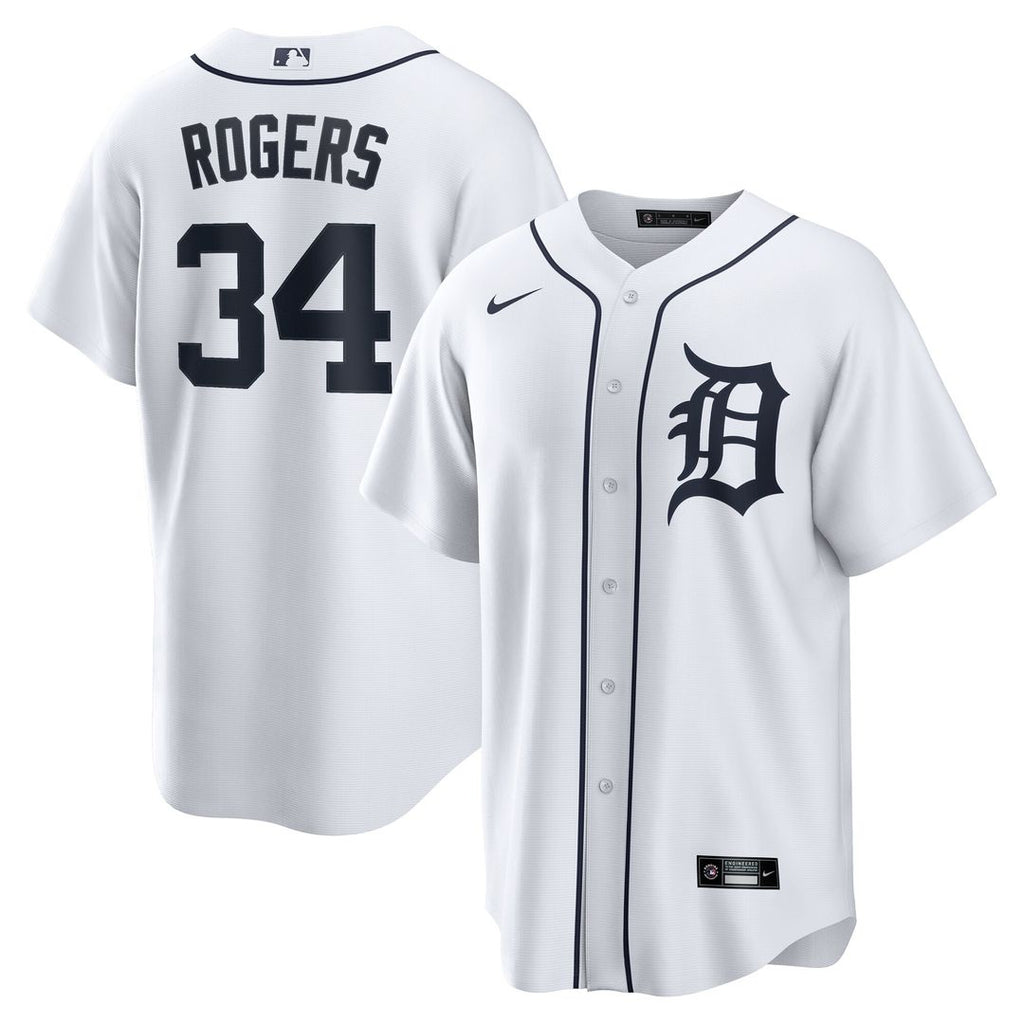 Jake Rogers Detroit Tigers Nike Home Replica Jersey - White Official MLB Team Apparel Baseball Fan Gear