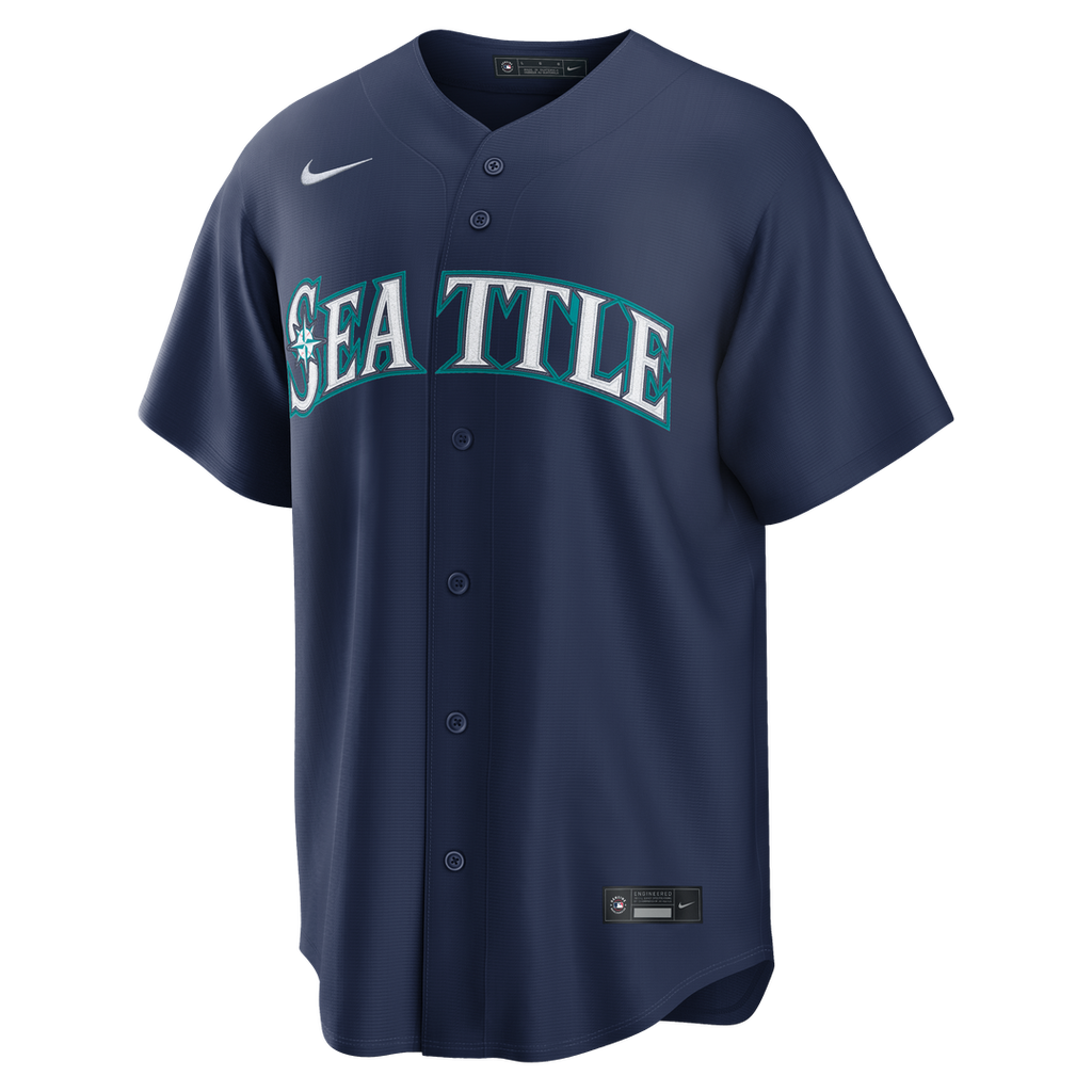 Cal Raleigh Seattle Mariners Nike Road Replica Jersey - Navy Official MLB Team Apparel Baseball Fan Gear