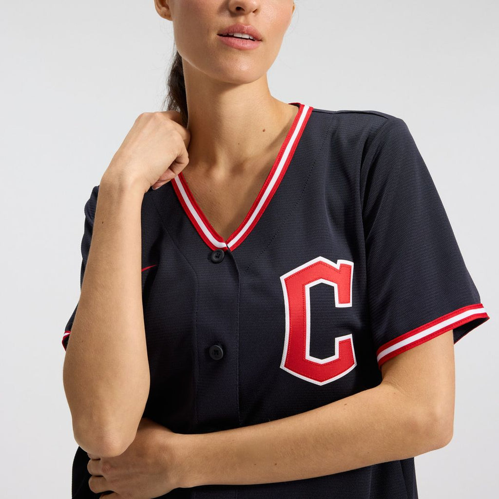 Cleveland Guardians Nike Women's Alternate Replica Jersey - Navy Official MLB Team Apparel Baseball Fan Gear