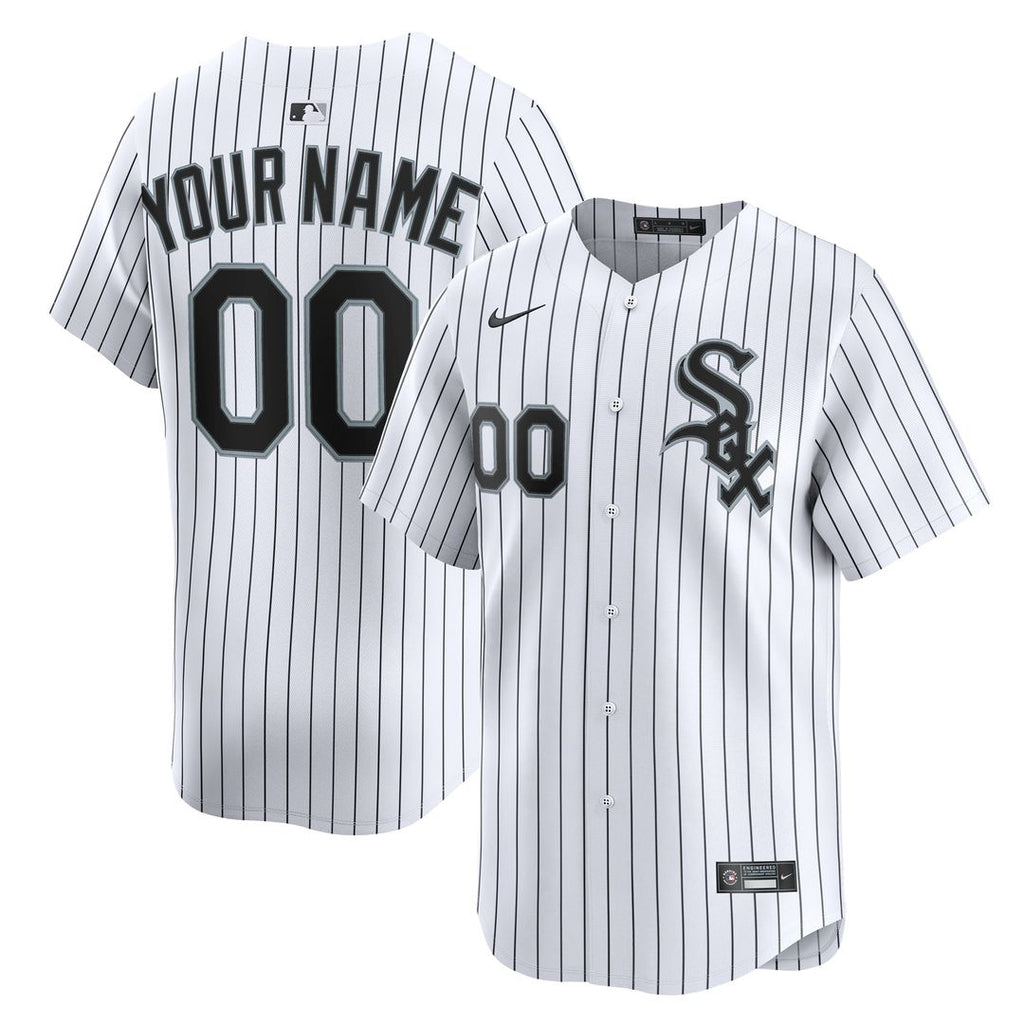Chicago White Sox Nike Youth Home Custom Limited Jersey - White Official MLB Team Apparel Baseball Fan Gear