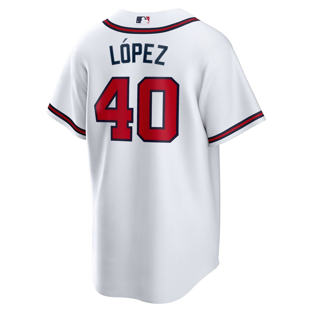 Reynaldo Lopez Atlanta Braves Nike Home Replica Jersey - White Official MLB Team Apparel Baseball Fan Gear