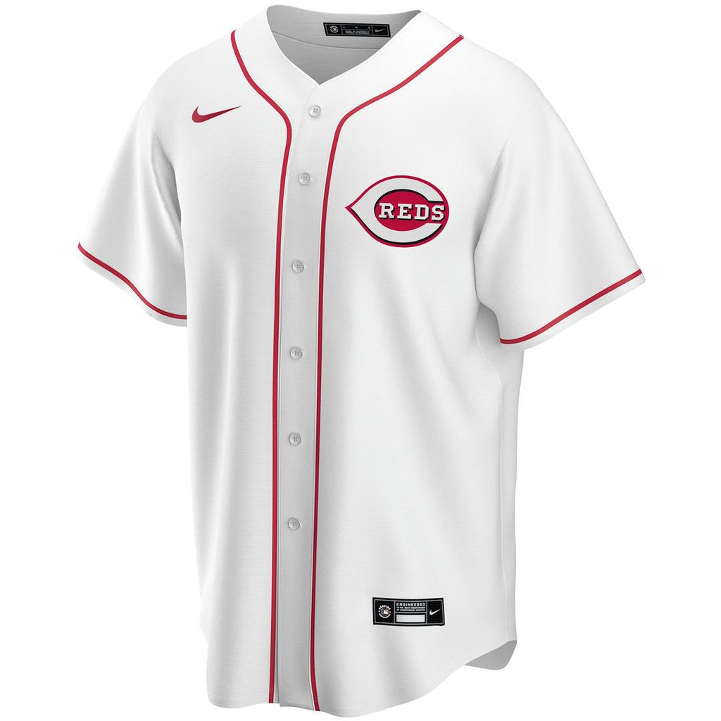 Cincinnati Reds Nike Home Replica Custom Jersey - White Official MLB Team Apparel Baseball Fan Gear