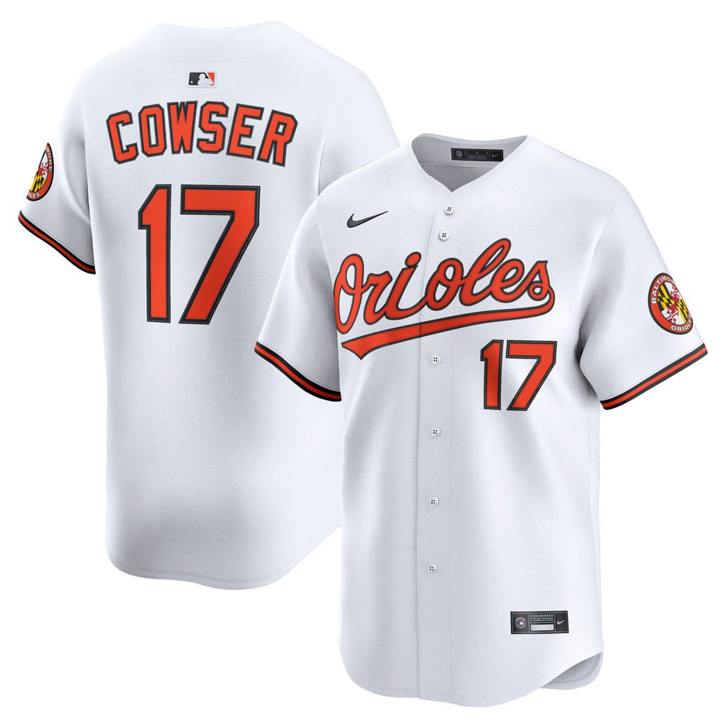 Colton Cowser Baltimore Orioles Nike Home Limited Player Jersey - White Official MLB Team Apparel Baseball Fan Gear