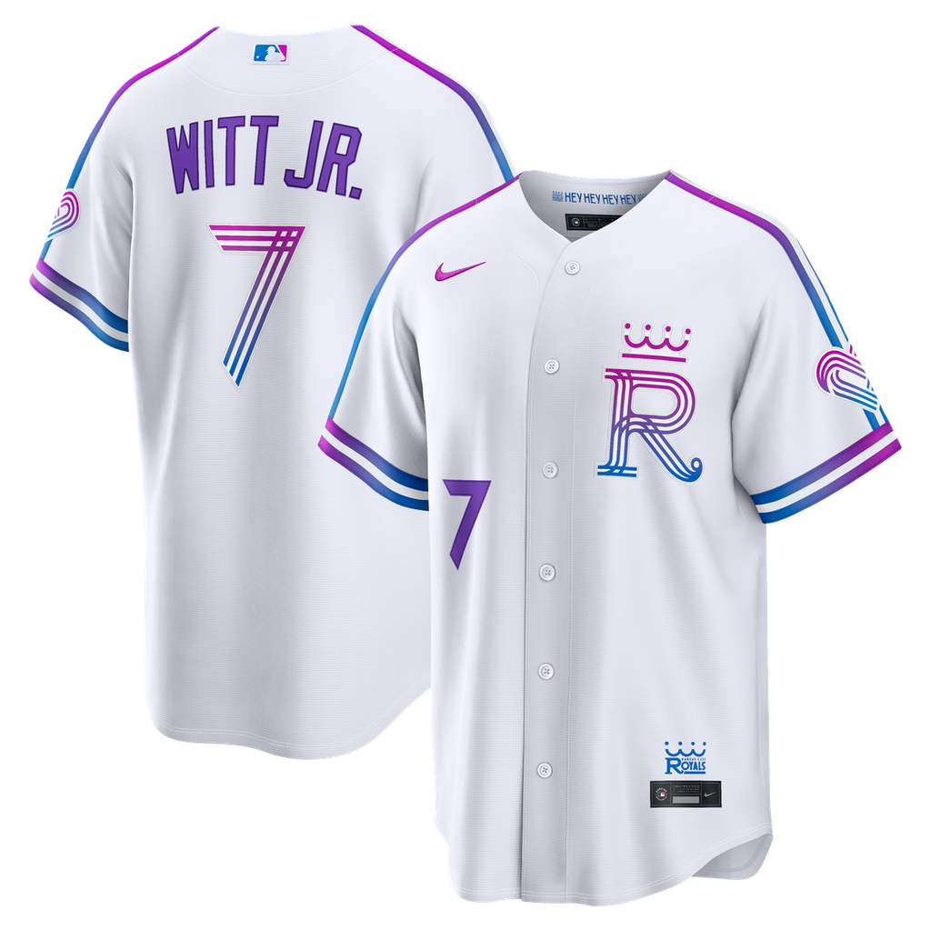 Bobby Witt Jr. Kansas City Royals Nike 2026 City Connect Stadium Jersey - White Official MLB Team Apparel Baseball Fan Gear