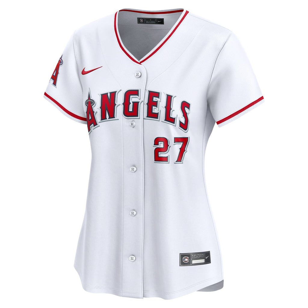 Mike Trout Los Angeles Angels Nike Women's Home Limited Player Jersey - White Official MLB Team Apparel Baseball Fan Gear