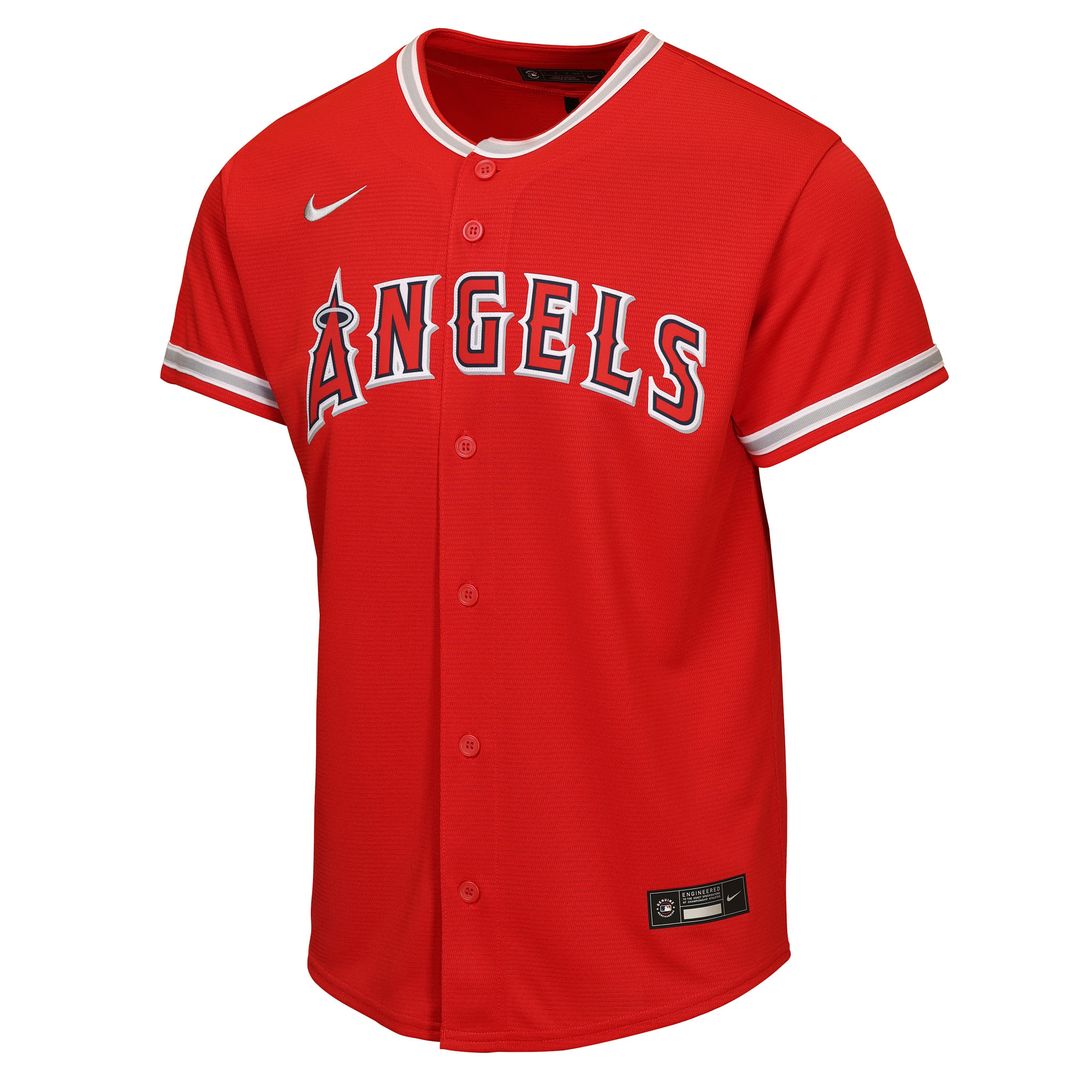 Mike Trout Los Angeles Angels Nike Youth Alternate Replica Jersey - Red Official MLB Team Apparel Baseball Fan Gear