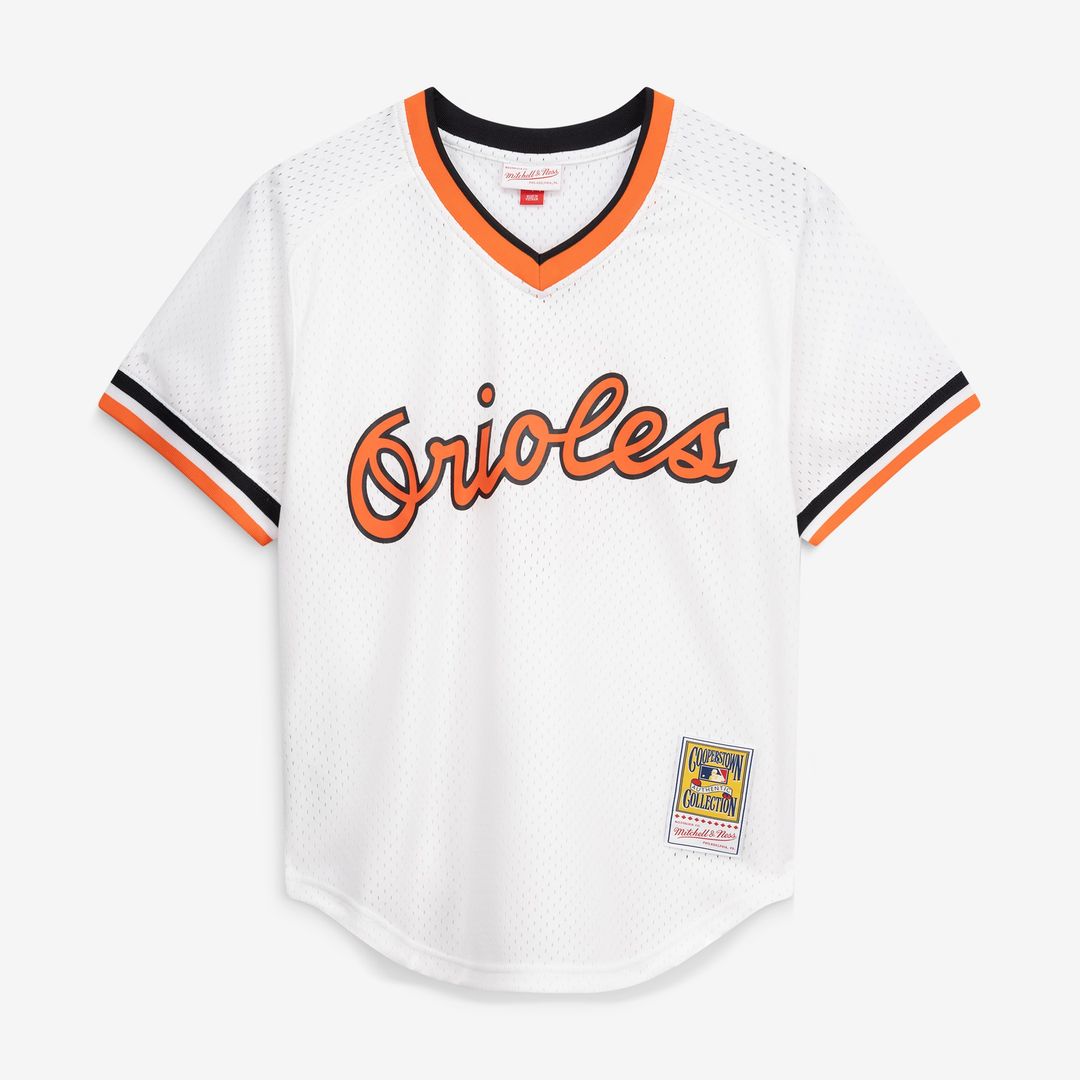 Cal Ripken Jr. Baltimore Orioles Mitchell & Ness Authentic Batting Practice Jersey - White Official MLB Team Apparel Baseball Fan Gear