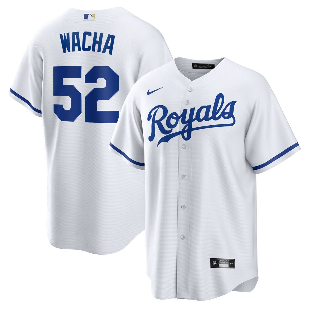Michael Wacha Kansas City Royals Nike Home Replica Jersey - White Official MLB Team Apparel Baseball Fan Gear
