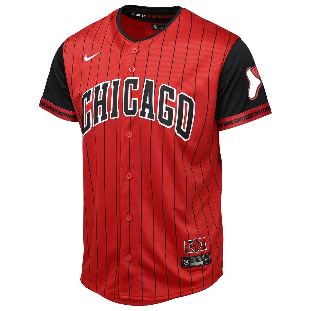 Chicago White Sox Youth 2025 City Connect Limited Jersey - Red/Black Official MLB Team Apparel Baseball Fan Gear