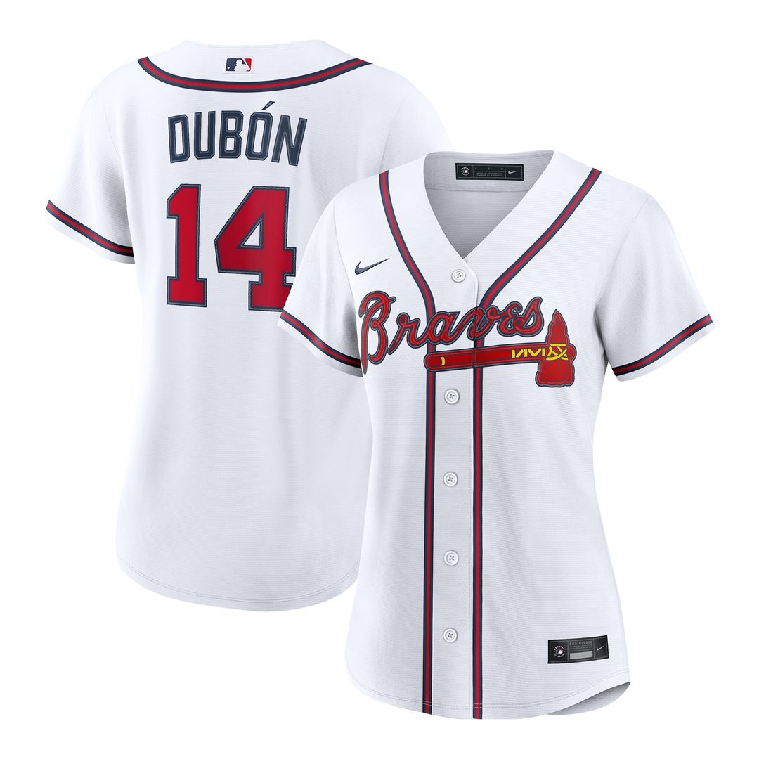 Mauricio Dubón Atlanta Braves Nike Women's Home Replica Jersey - White Official MLB Team Apparel Baseball Fan Gear