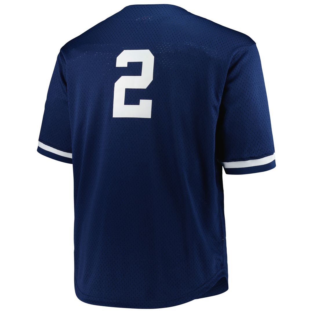 Derek Jeter New York Yankees Mitchell & Ness Big & Tall Cooperstown Mesh Batting Practice Jersey - Navy Official MLB Team Apparel Baseball Fan Gear