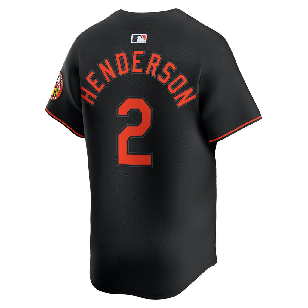 Gunnar Henderson Baltimore Orioles Nike Alternate Limited Player Jersey - Black Official MLB Team Apparel Baseball Fan Gear
