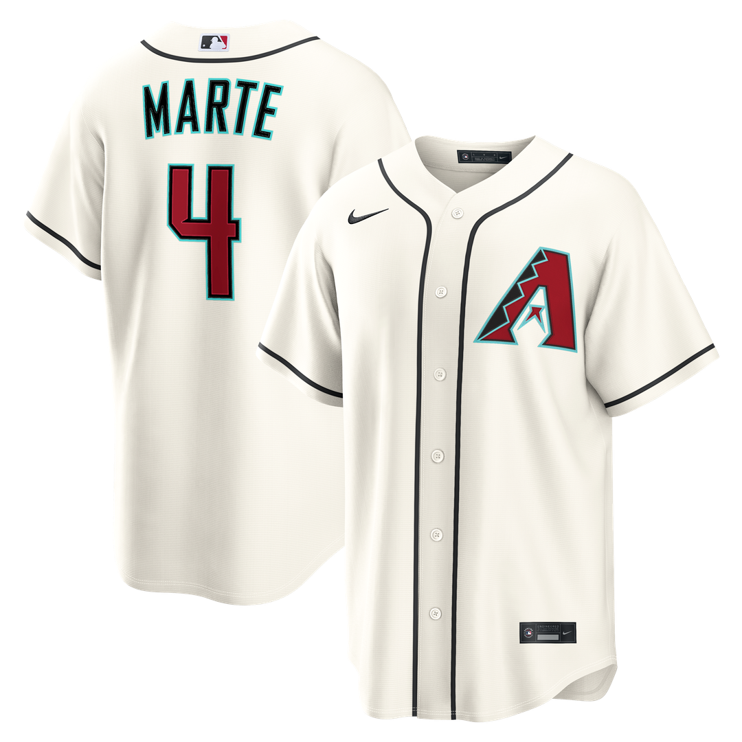 Ketel Marte Arizona Diamondbacks Nike Home Replica Jersey - Cream Official MLB Team Apparel Baseball Fan Gear