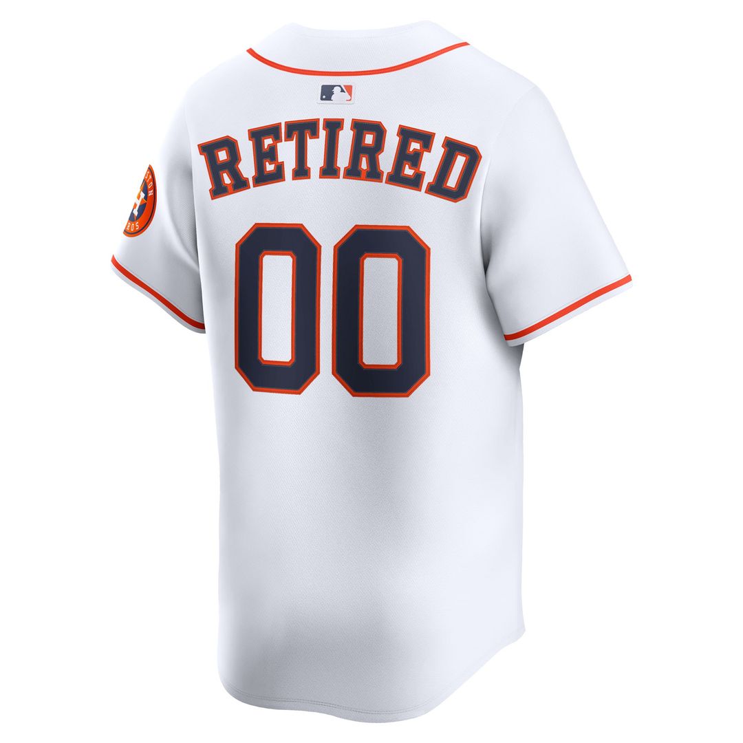 Houston Astros Nike Home Limited Pick-A-Player Retired Roster Jersey - White Official MLB Team Apparel Baseball Fan Gear