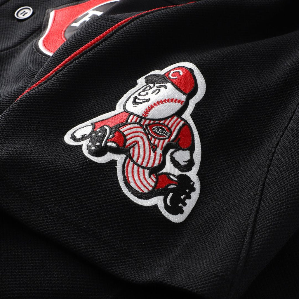 Ken Griffey Jr. Cincinnati Reds Mitchell & Ness Cooperstown Collection Authentic Mesh Batting Practice Jersey - Black Official MLB Team Apparel Baseba
