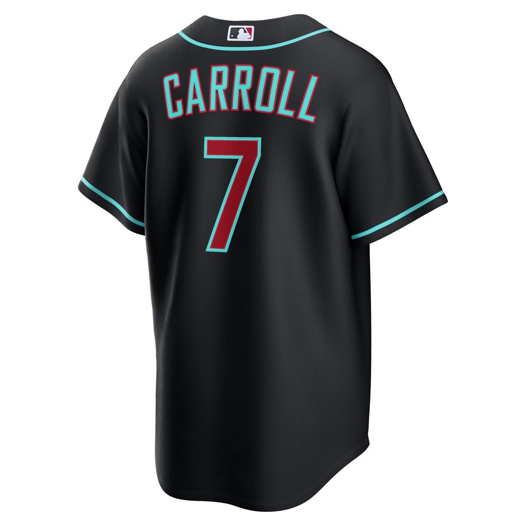 Corbin Carroll Arizona Diamondbacks Nike Alternate Replica Jersey - Black Official MLB Team Apparel Baseball Fan Gear