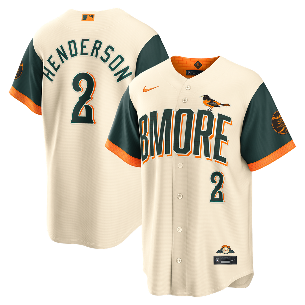 Gunnar Henderson Baltimore Orioles Nike 2026 City Connect Stadium Jersey - Cream Official MLB Team Apparel Baseball Fan Gear