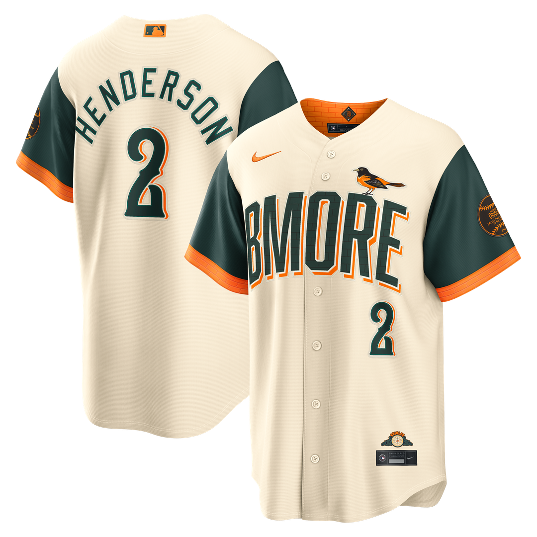 Gunnar Henderson Baltimore Orioles Nike 2026 City Connect Stadium Jersey - Cream Official MLB Team Apparel Baseball Fan Gear