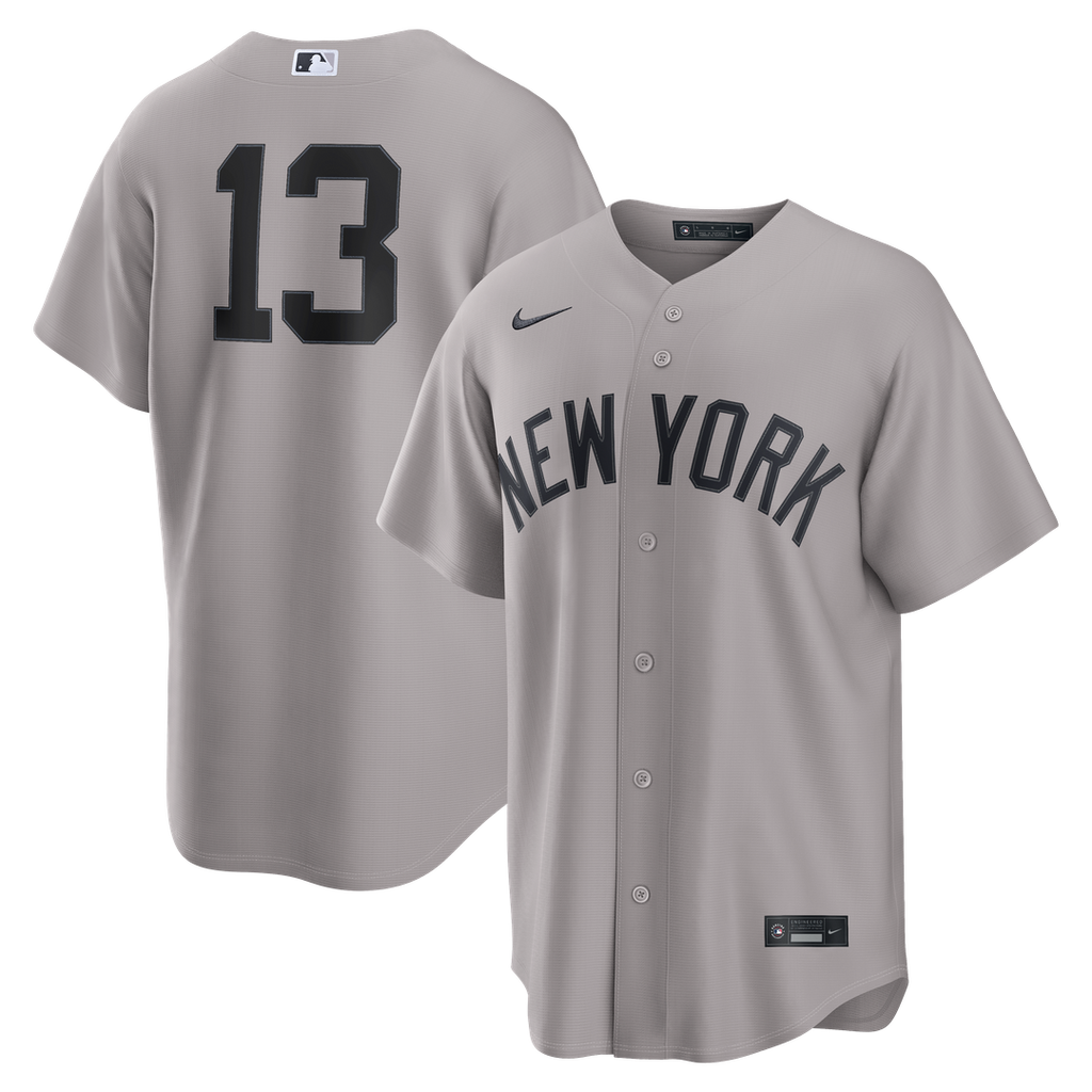 Jazz Chisholm Jr. New York Yankees Nike Road Replica Jersey - Gray Official MLB Team Apparel Baseball Fan Gear