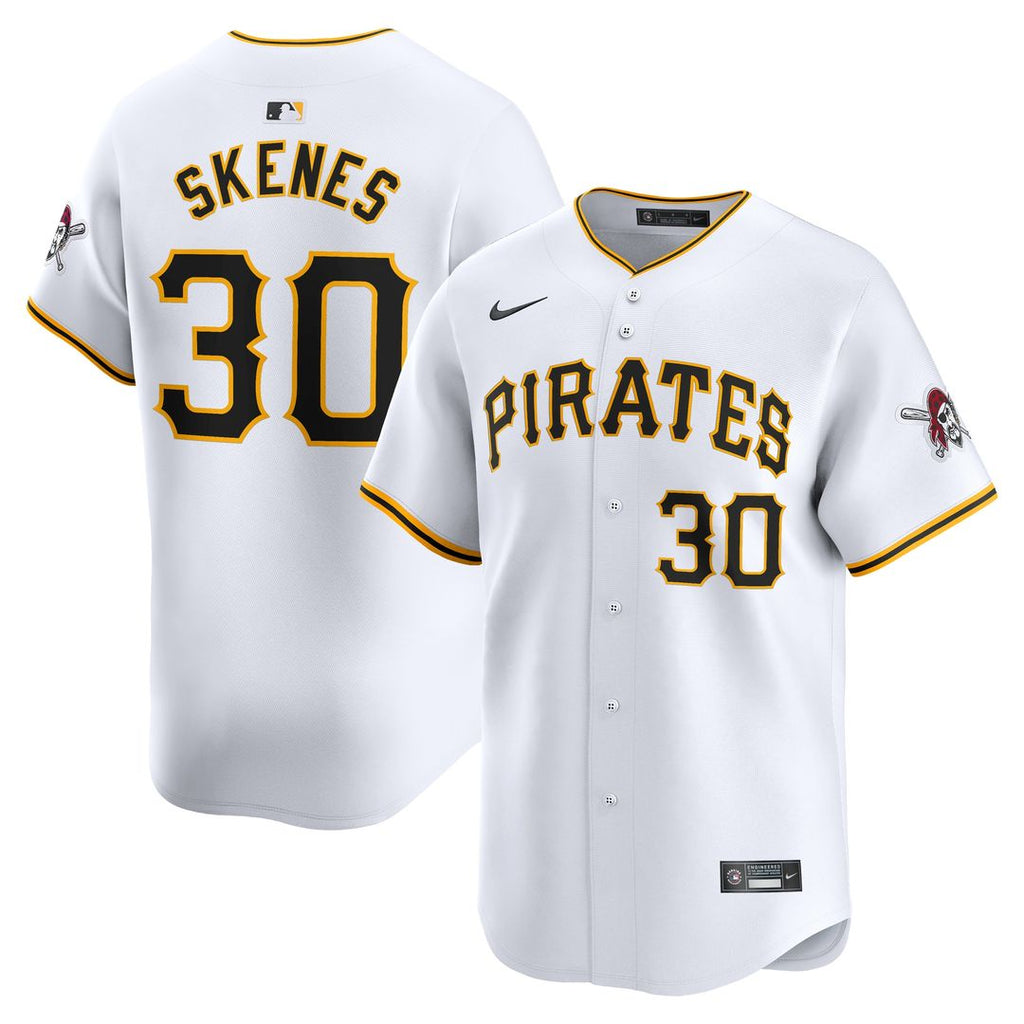Paul Skenes Pittsburgh Pirates Nike Home Limited Player Jersey - White Official MLB Team Apparel Baseball Fan Gear