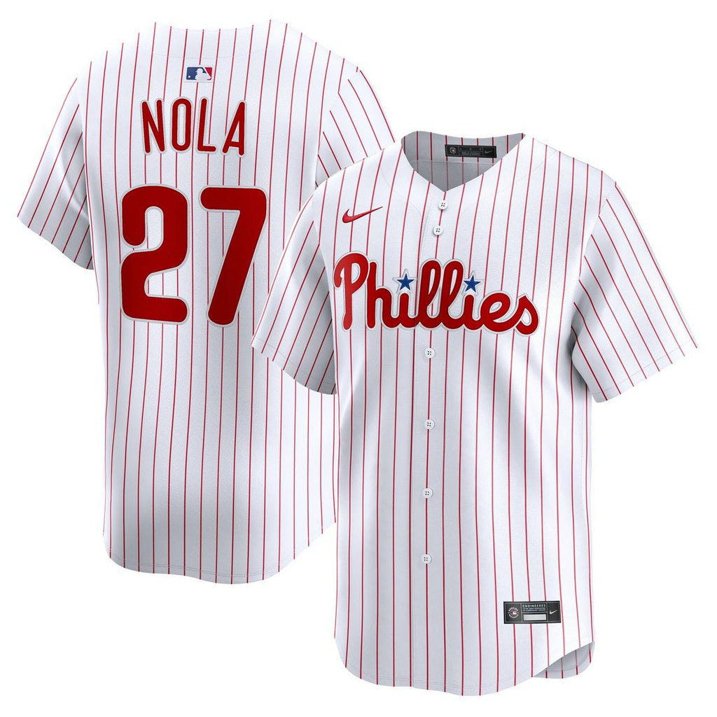 Aaron Nola Philadelphia Phillies Nike Home Limited Player Jersey - White Official MLB Team Apparel Baseball Fan Gear